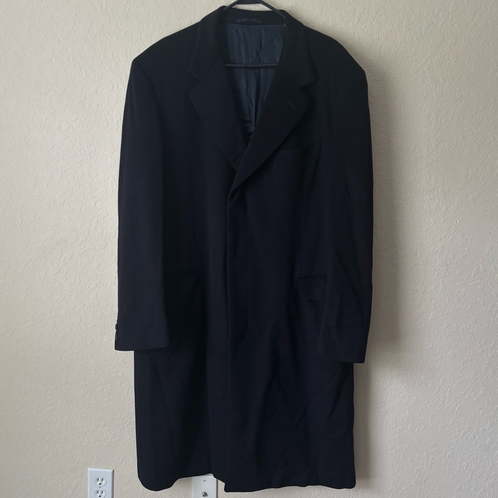 Eddy Monetti x Loro Piana  | Men's Wool Cashmere Blend Trench Coat Size IT 56